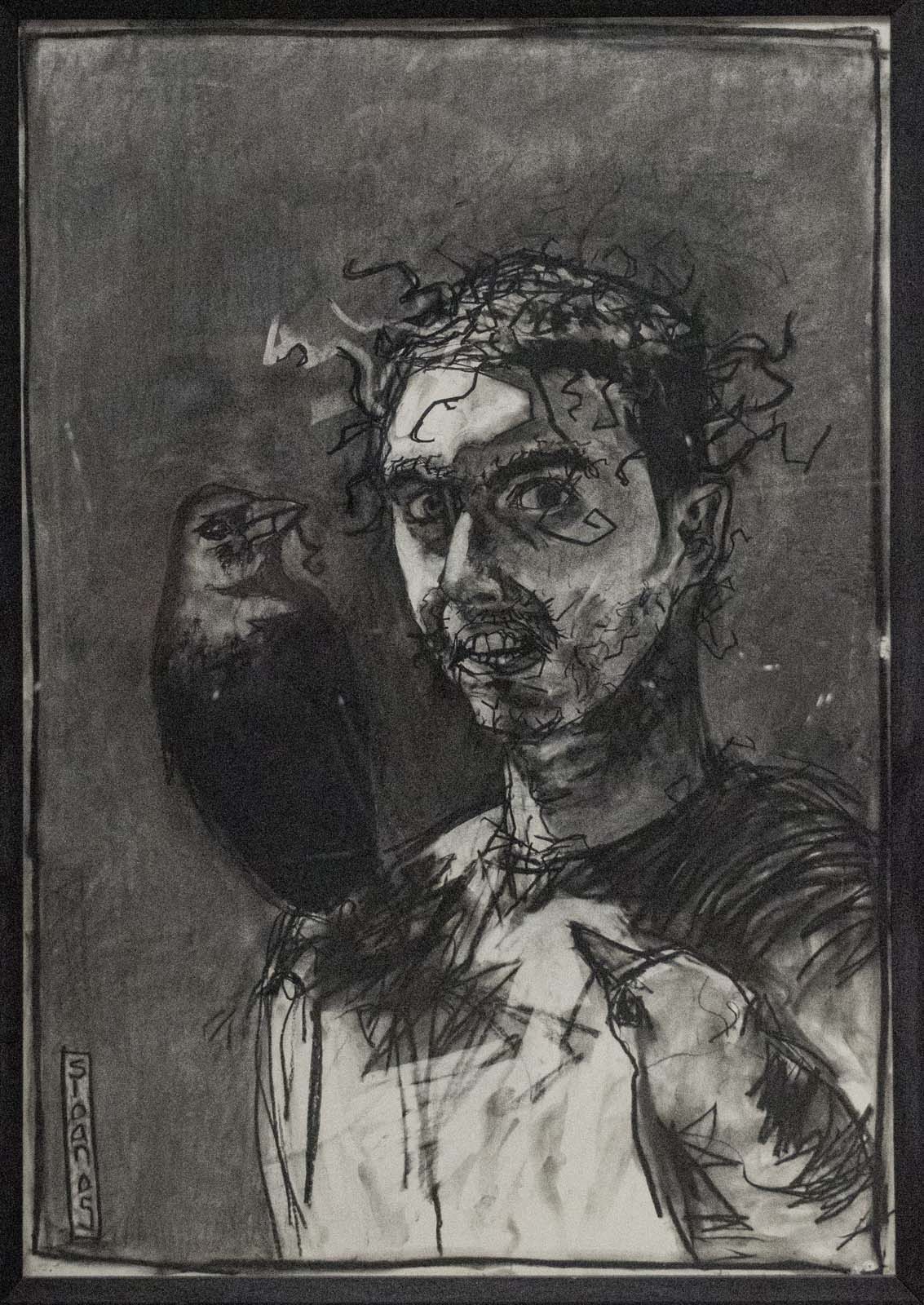 Self Portrait with Crow